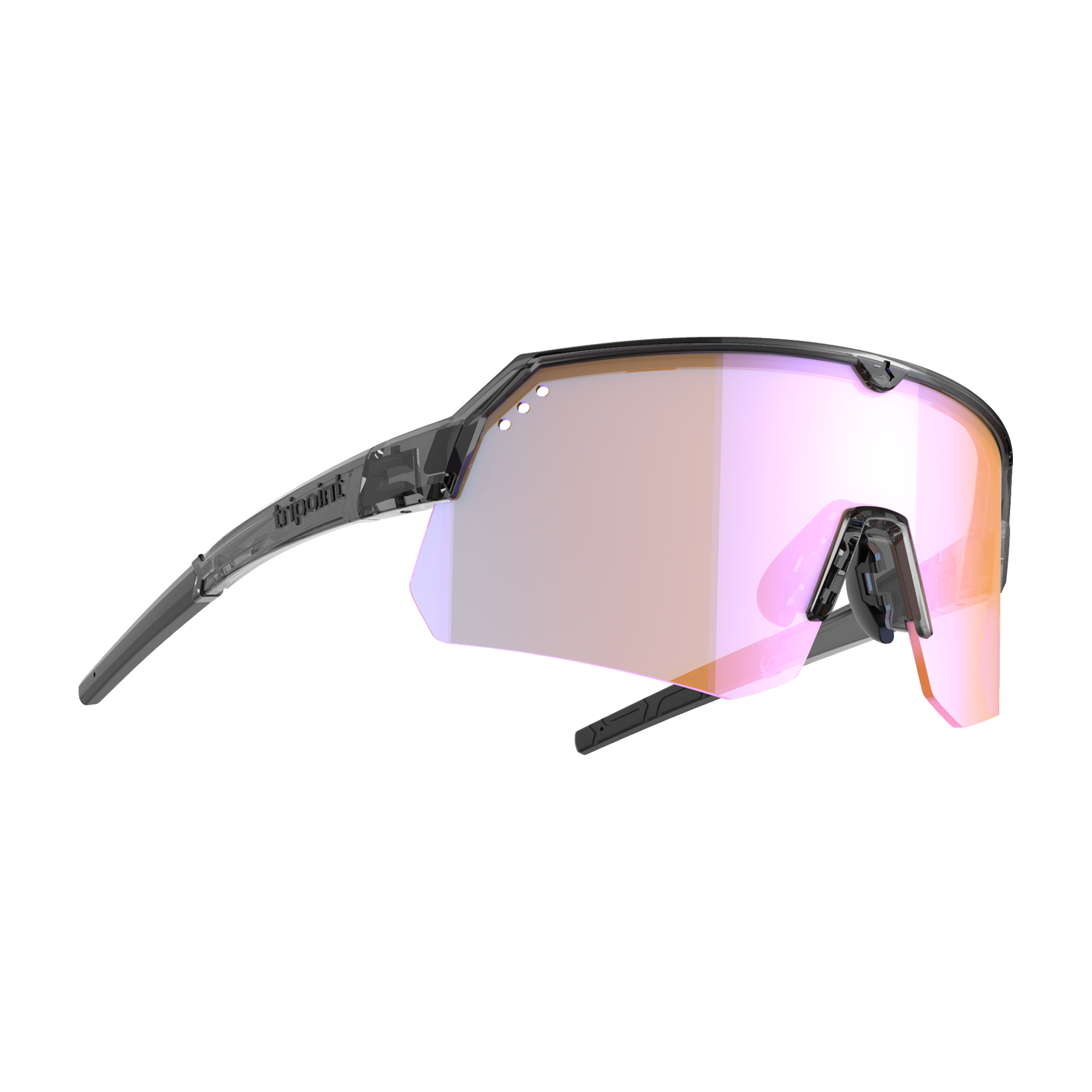 001 Treriksröset - Shiny Transp Black / Orange Blue Multi UltraVue