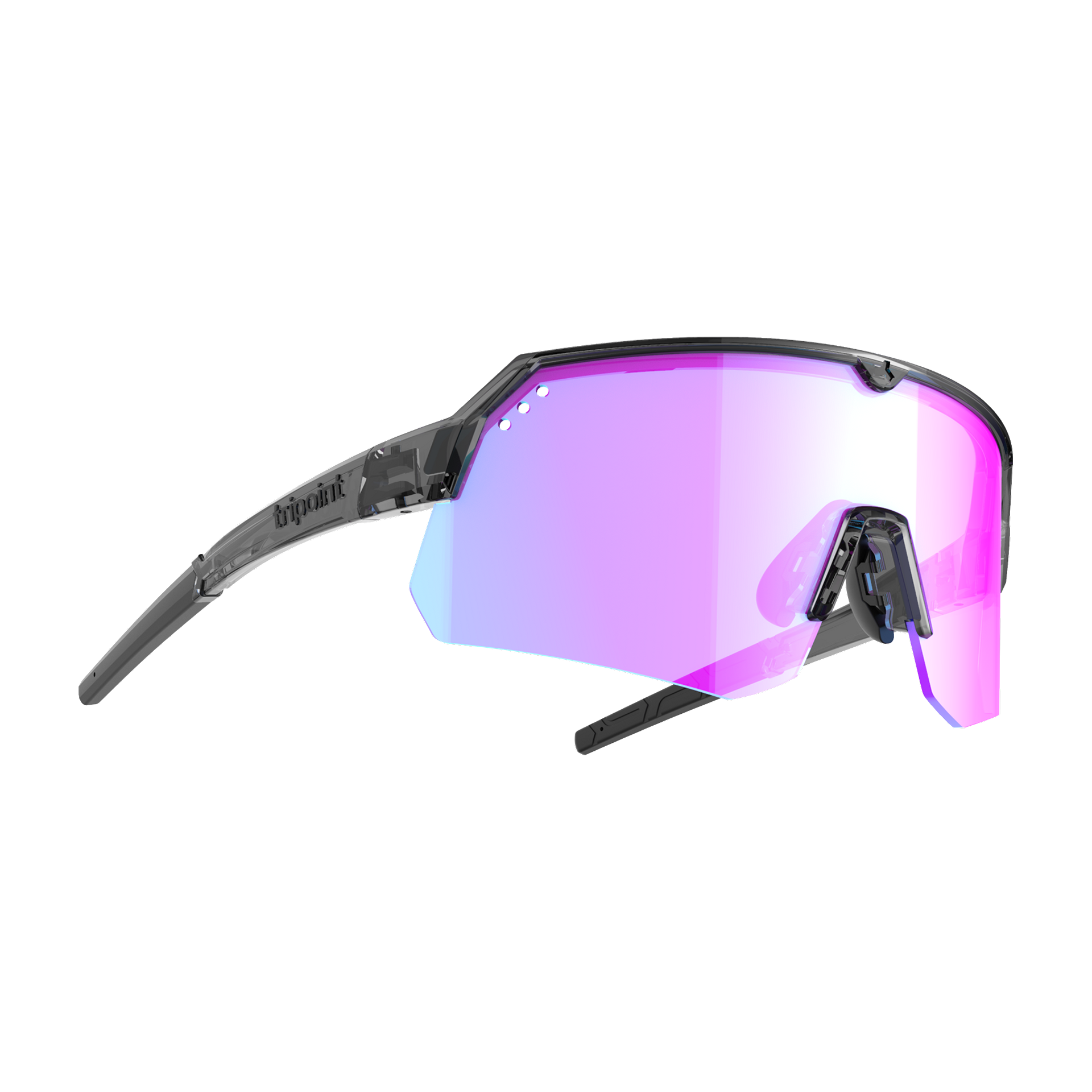 001 Treriksröset - Shiny Transp Black / Purple Blue Multi UltraVue