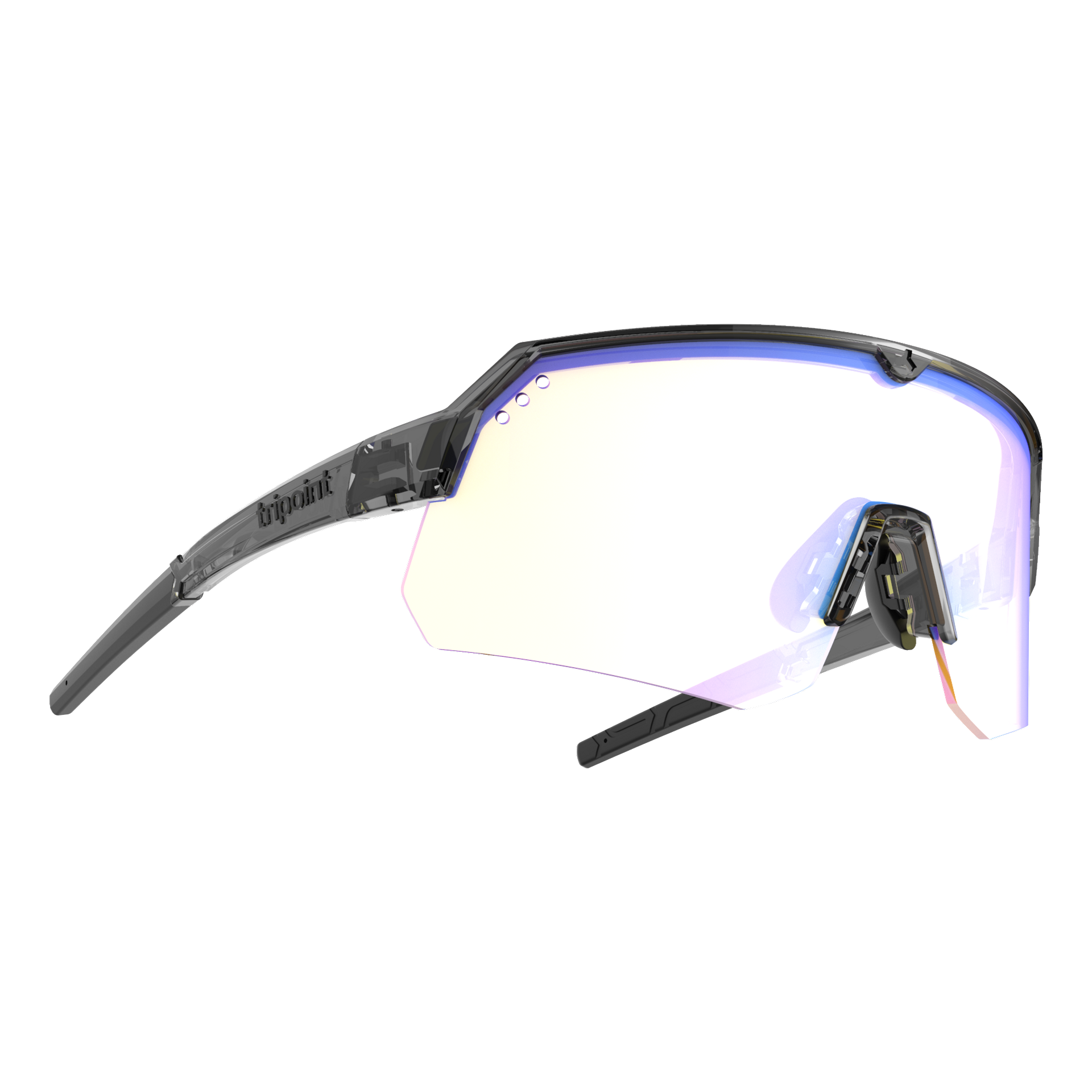 001 Treriksröset - Shiny Transp Black / Photocromic Smoke Blue Multi