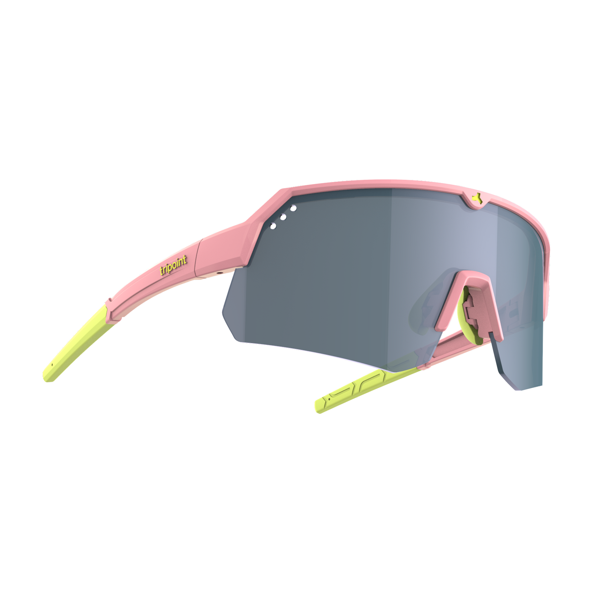 001 Treriksröset - Matt Pink / Blue Silver Mirror