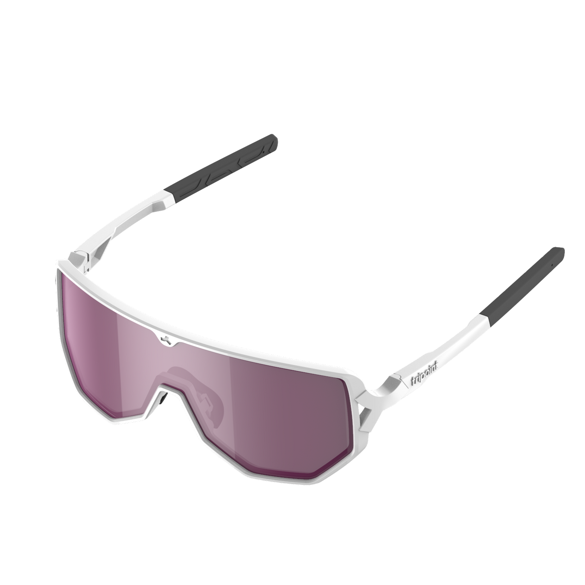 003 Reschen Matt White / Purple Silver Mirror - Tripoint