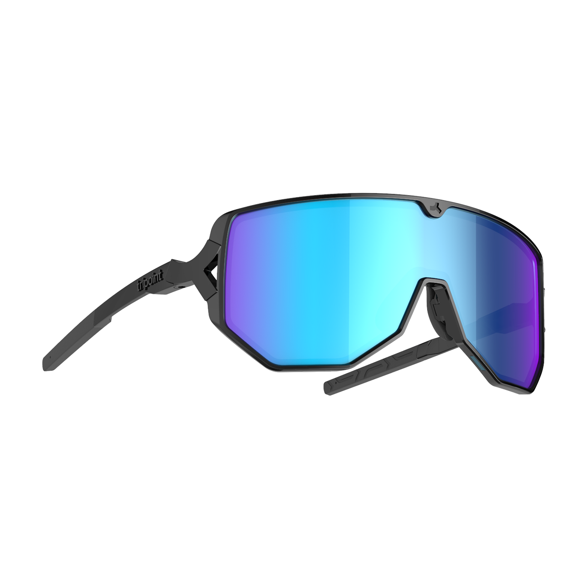 003 Reschen - Matt Black / Blue Multi