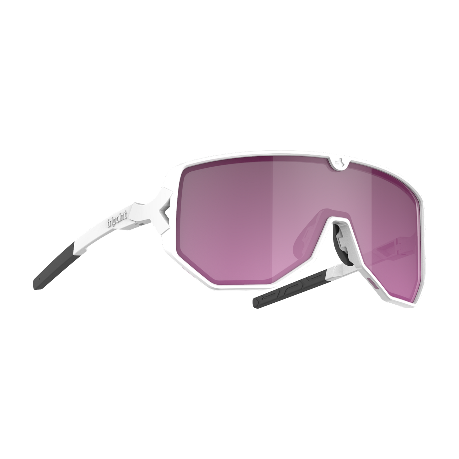 003 Reschen - Matt White / Purple Silver Mirror