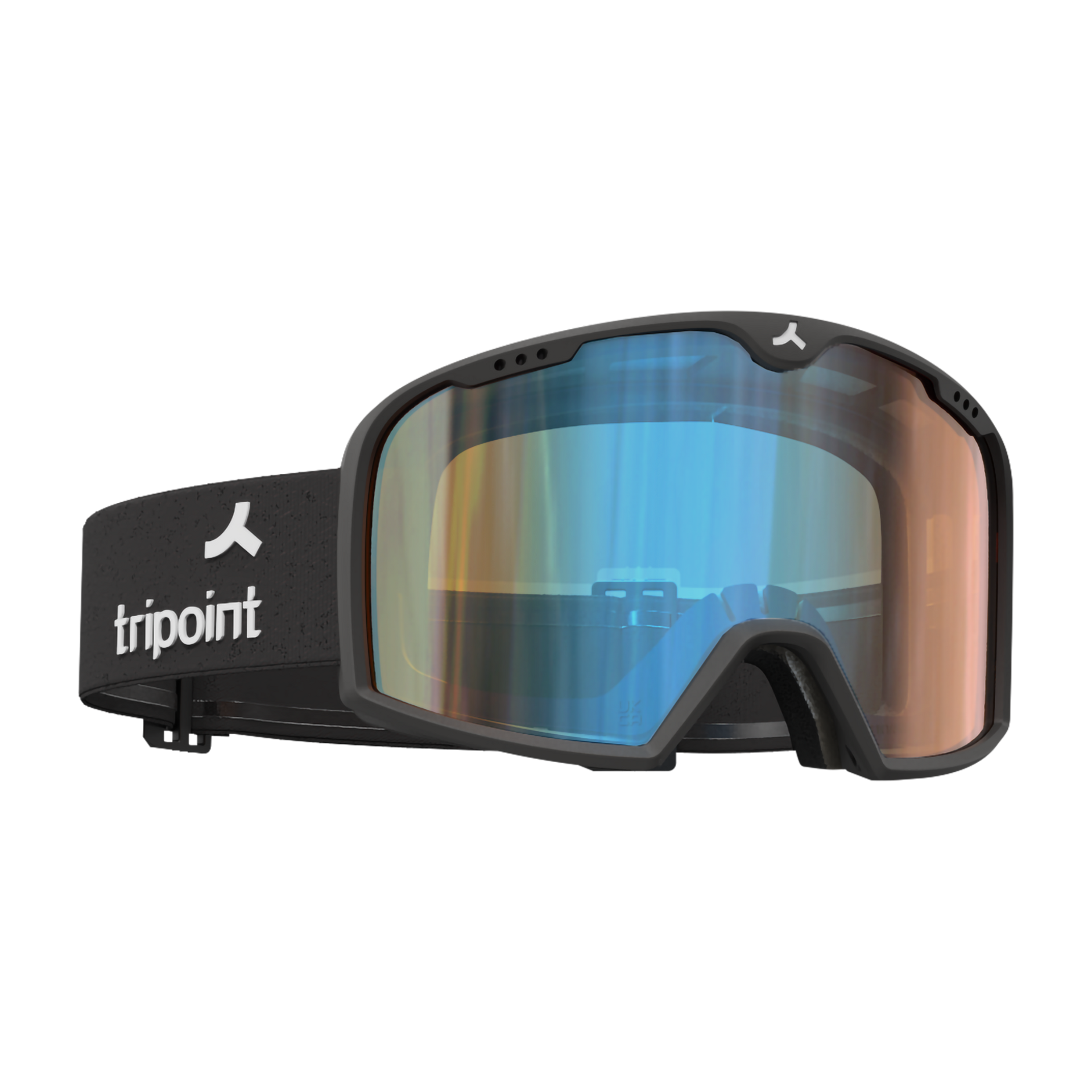 102 Nafkopf - Matte Black / Light orange w Blue multi Ultravue