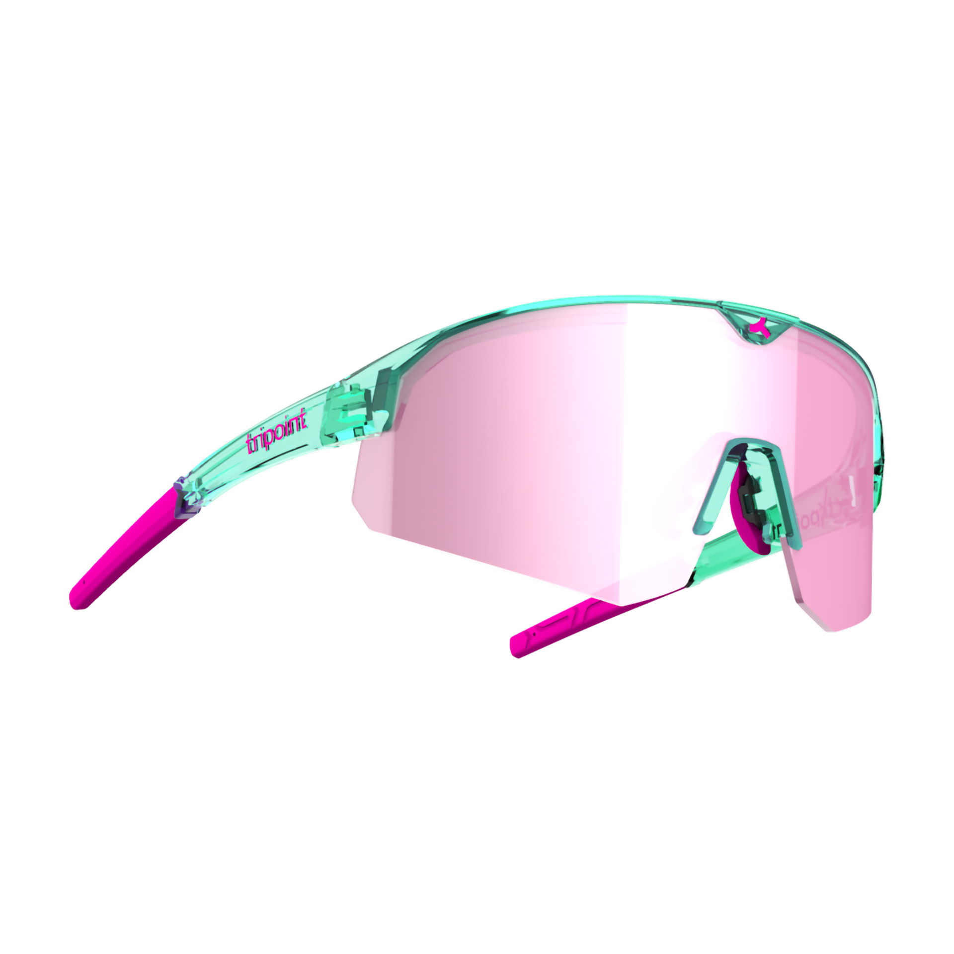 005 Lake Victoria - Transparent turquoise / Brown Pink Multi