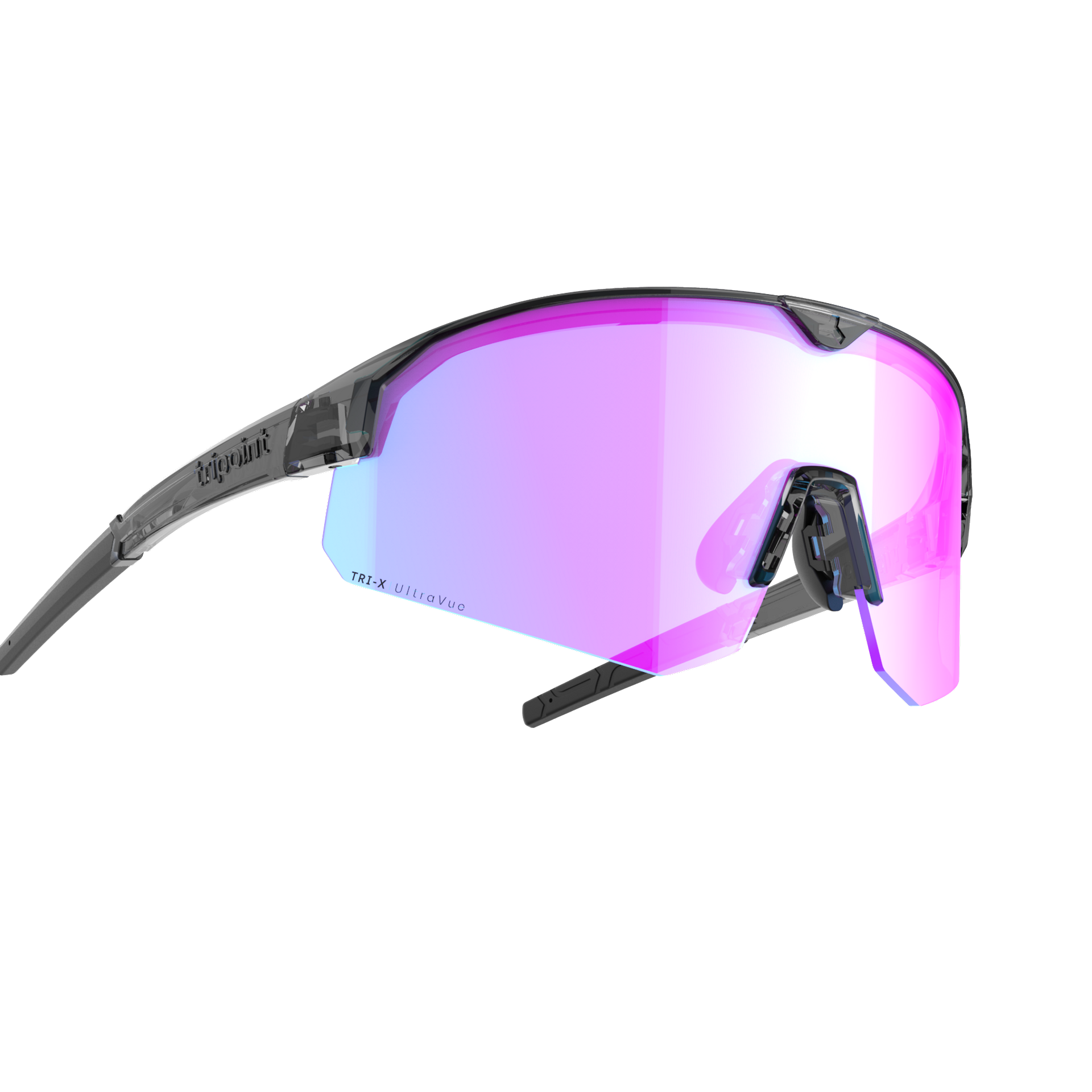 006 Lake Victoria Small - Shiny Transp Black / Purple Blue Multi UltraVue