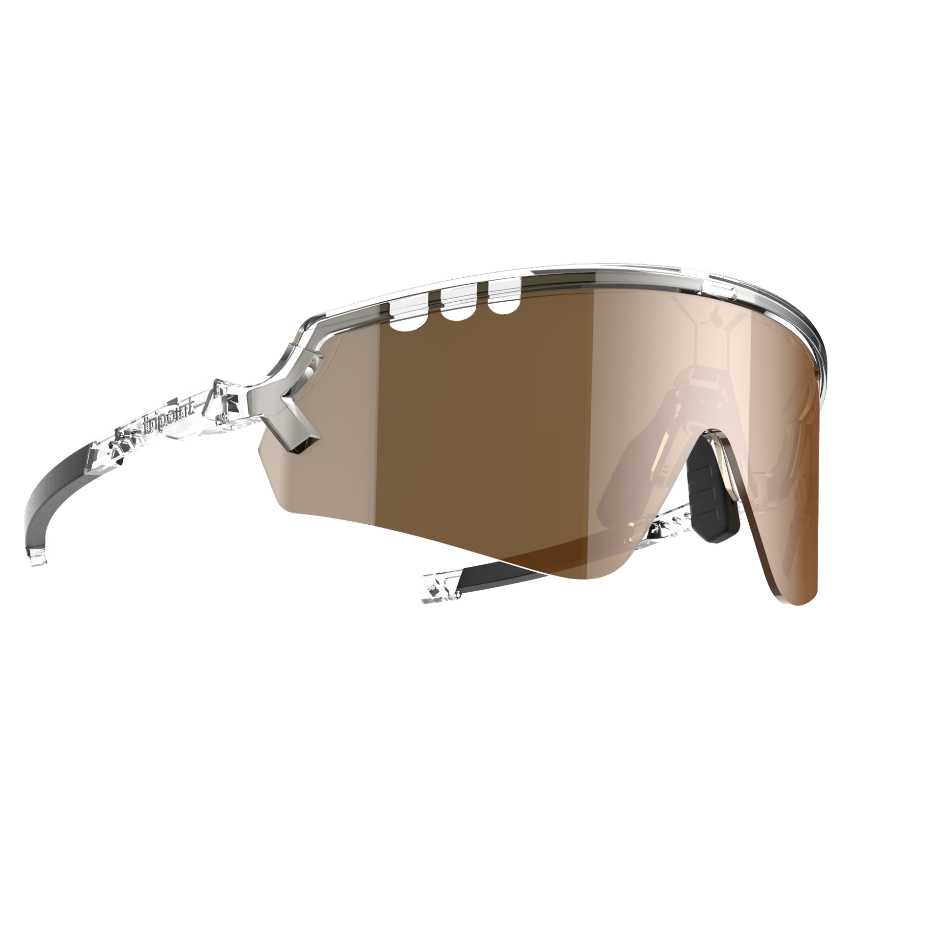 007 Chobe - Shiny Crystal / Brown Silver Mirror Polarized