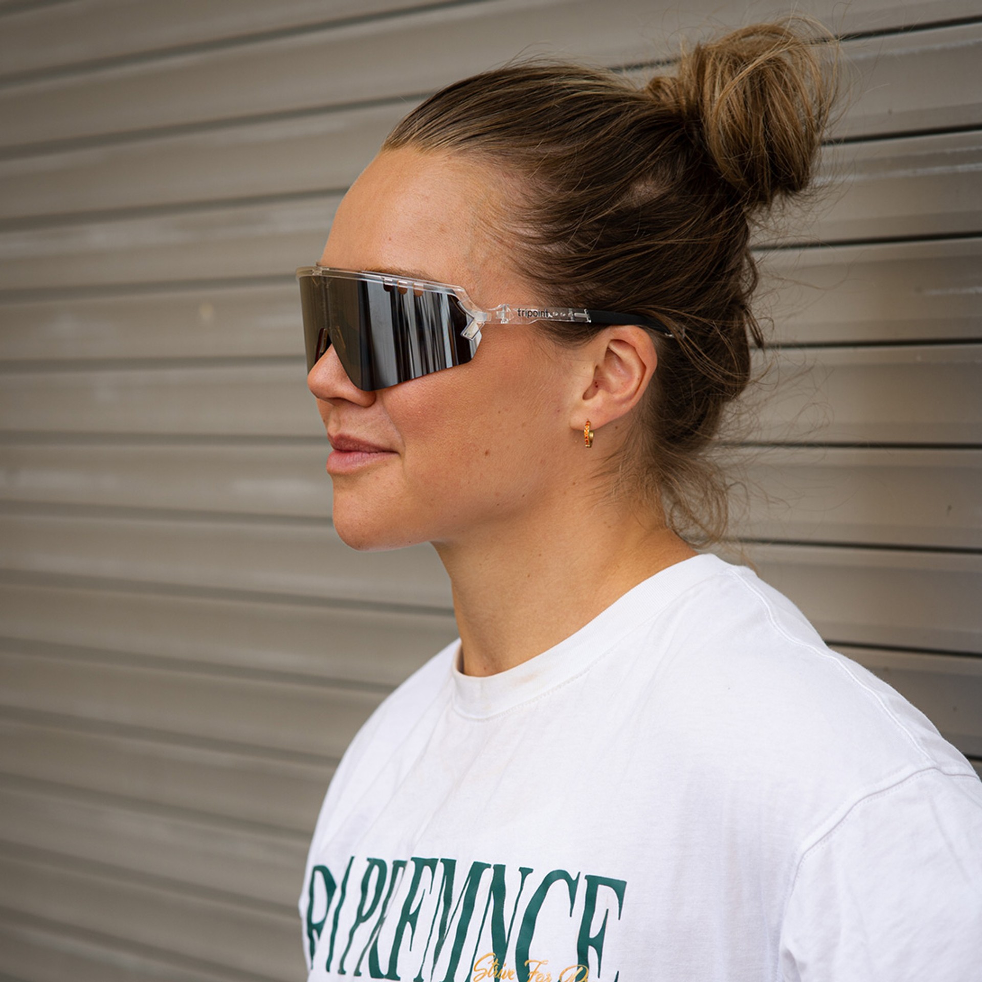 007 Chobe Shiny Crystal / Brown Silver Mirror Polarized - Tripoint