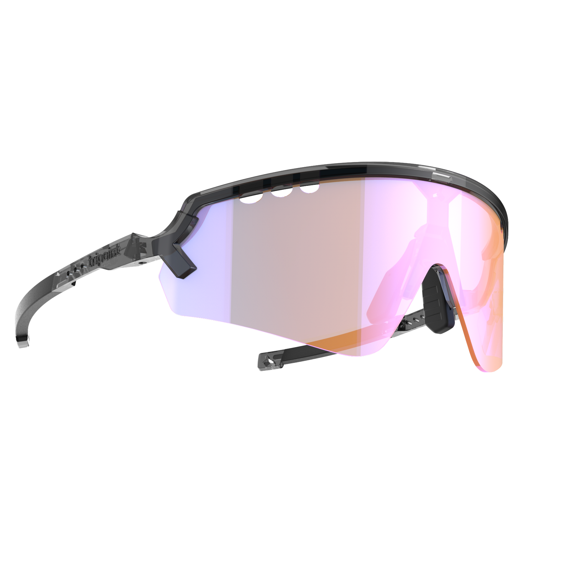 007 Chobe - Shiny Transperant Black / Orange Blue Multi Ultra Vue