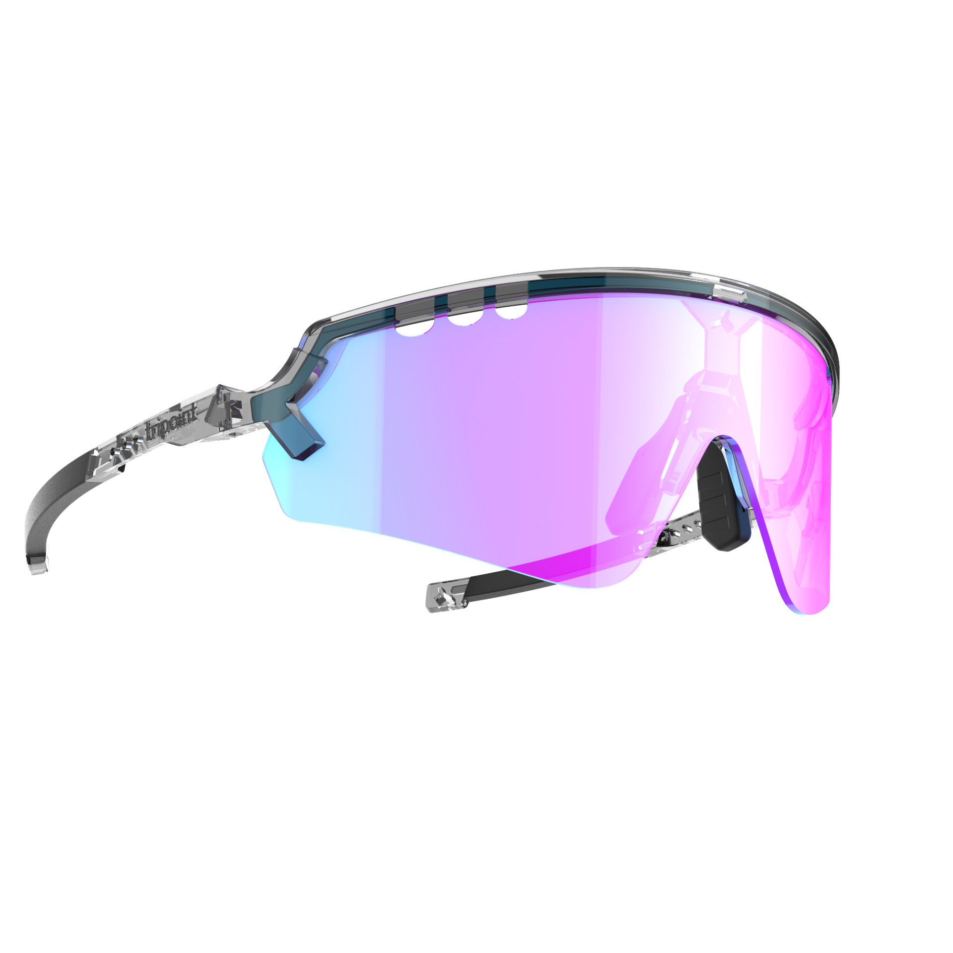 007 Chobe - Shiny Transperant Black / Violet Blue Multi UltraVue