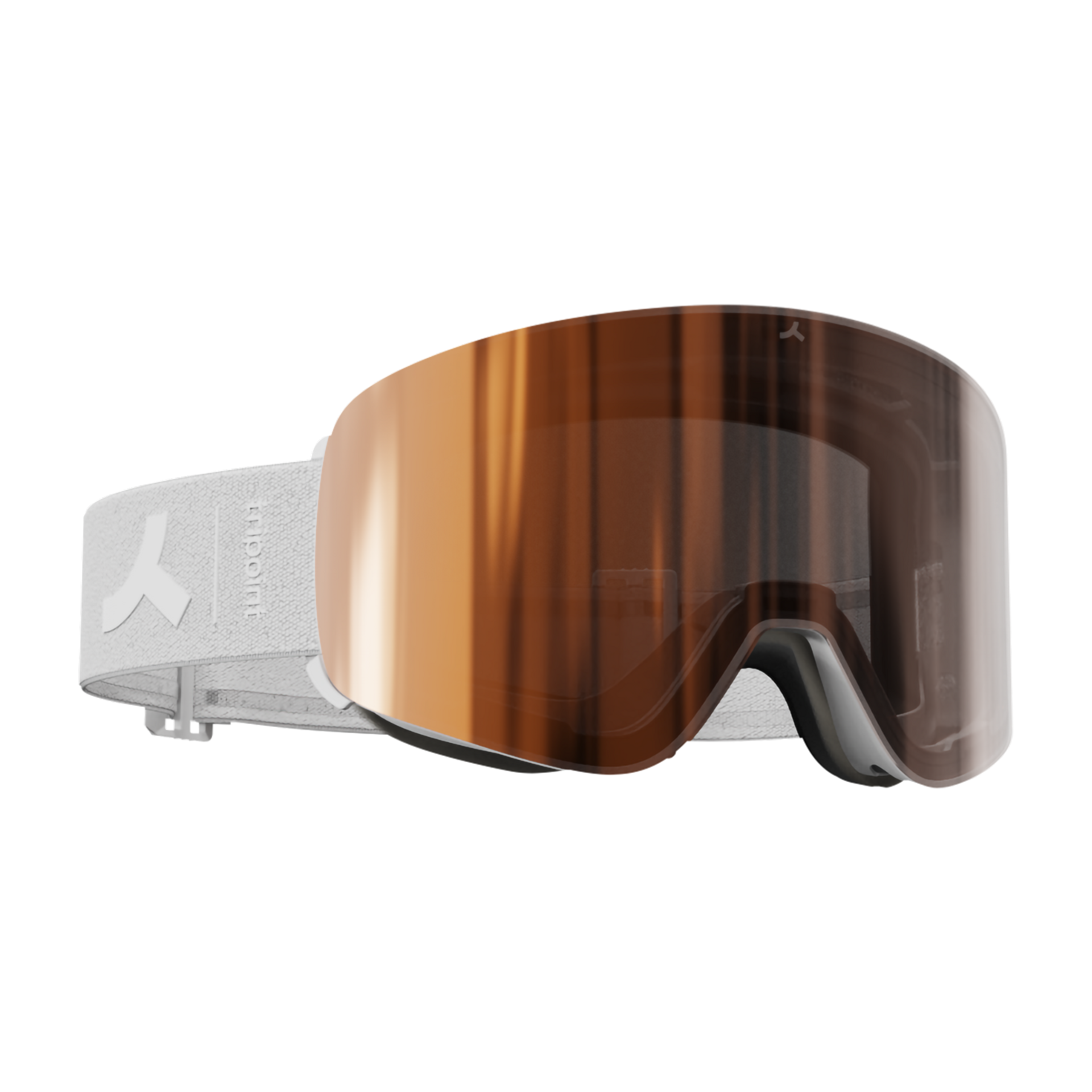 111 Indira Col Magnet Small - Matt White / Brown Bronze Multi