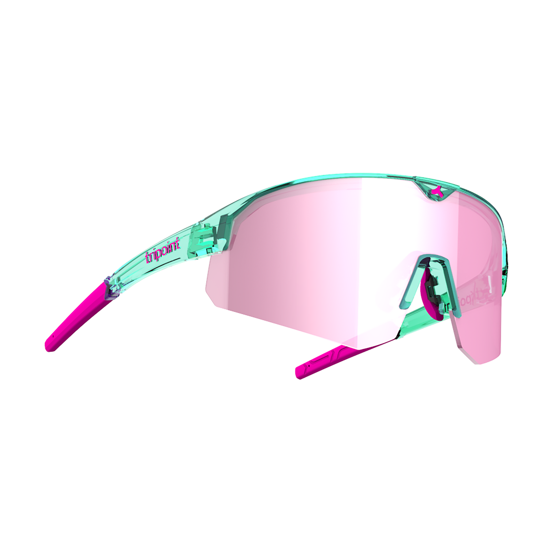 011 Lake Victoria X-Small - Transparent Turquoise / Brown Pink Multi